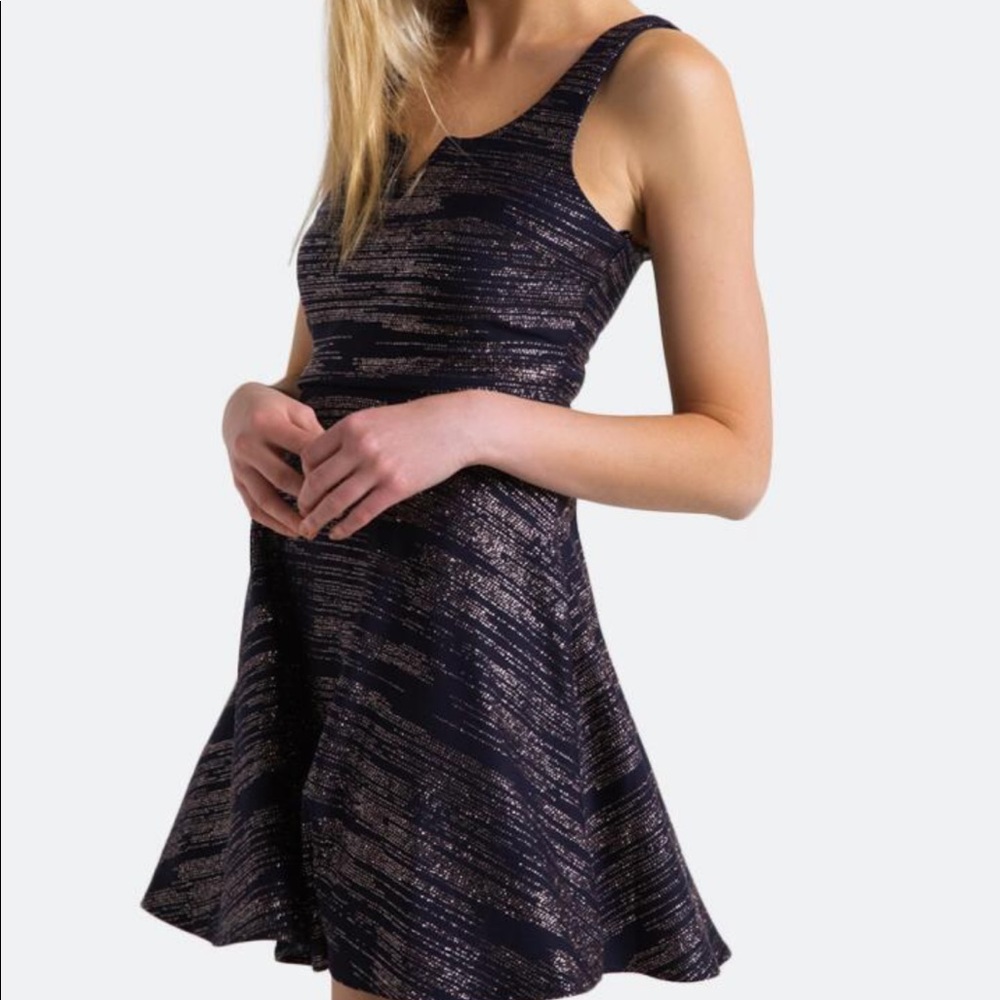 NWT midnight navy glitter dress